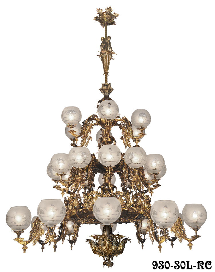 Neo Rococo Early Victorian Gas Chandelier Neo Recoco Victorian